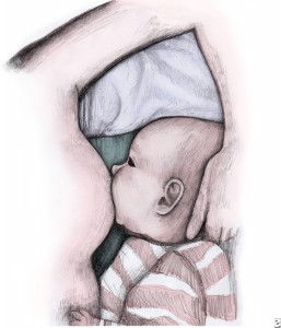 the reclined breastfeeding position